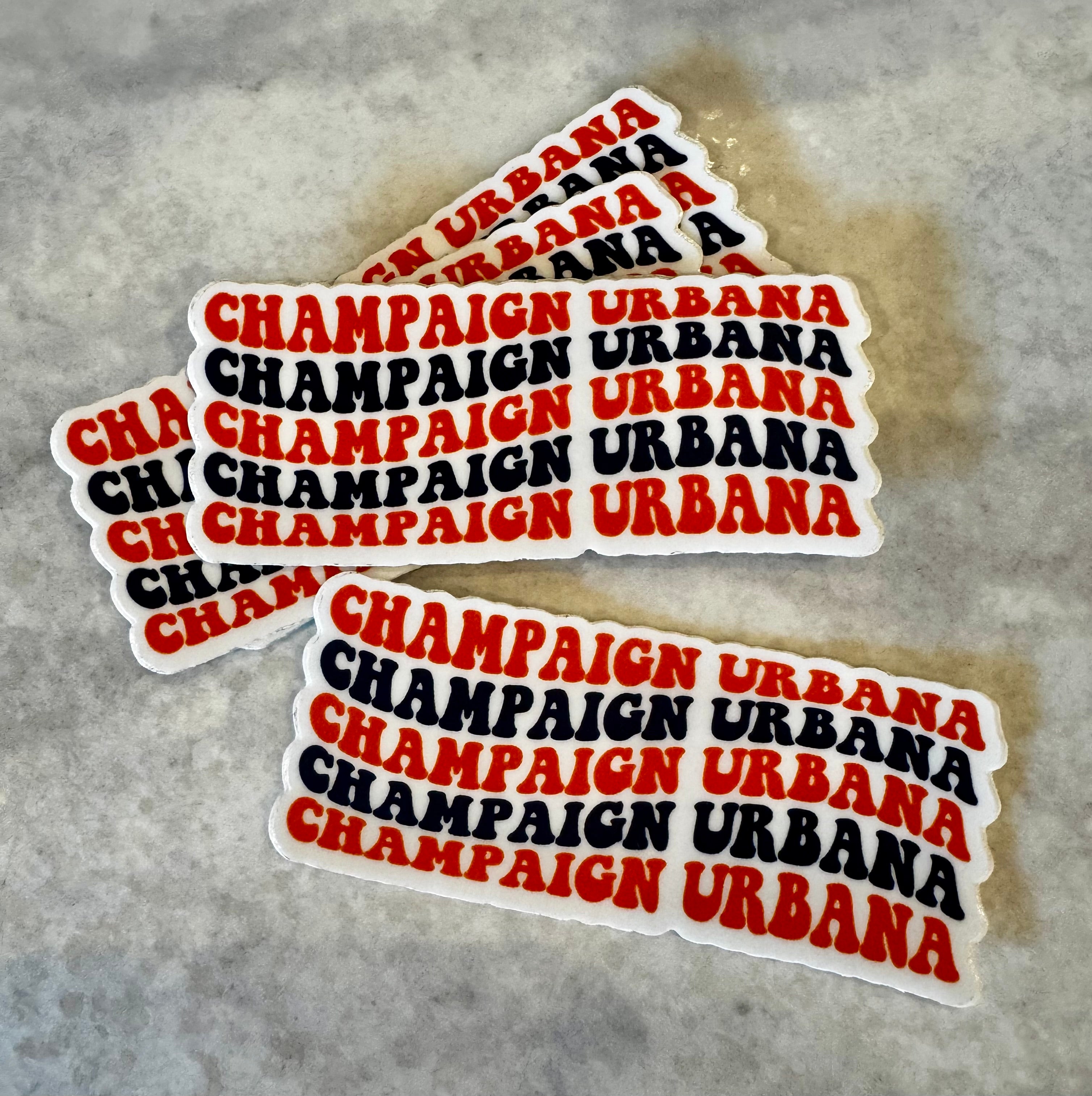 Cu Gs Sticker Champaign Urbana Sticker | The CU Flower House by A. Hunt Design
